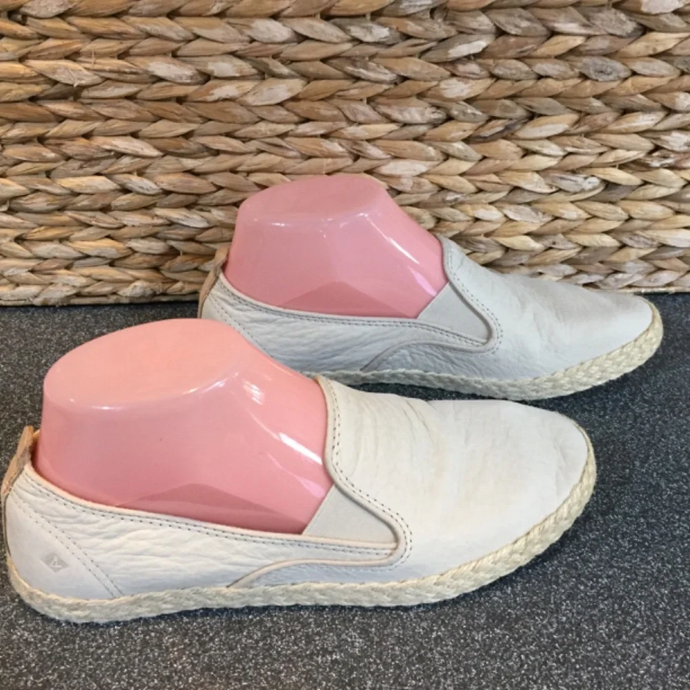 Sperry Light Tan Soft Leather Espadrilles